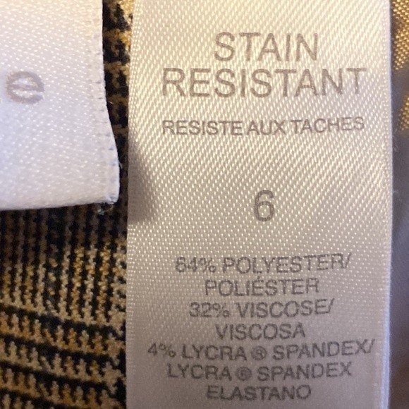 Vintage 90s Liz Claiborne Trousers Kylie Plaid Pleated Brown & Tan Pants Size 6 - Picture 11 of 16